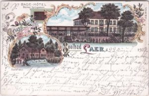 49196 Bad Laer, Hotel Springmeyer, Farblitho, ca. 1900
