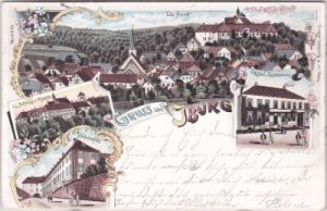 49186 Bad Iburg, u.a. Hotel Gersemann, Farblitho, ca. 1895