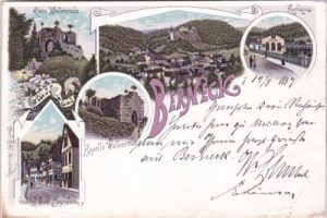 95460 Berneck im Fichtelgebirge, u.a. Gasthof, Farblitho, ca. 1895