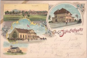 14947 Jänickendorf (Nuthe-Urstromtal), Bahnhof, Farblitho, ca. 1895