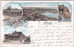 Mölle, u.a. Hotel Corfitzon, Farblitho, ca. 1895