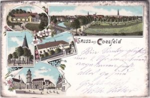 48653 Coesfeld, u.a. Gymnasium, Farblitho, ca. 1895
