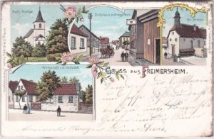 55234 Freimersheim (Rheinhessen), Farblitho, ca. 1900