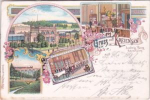 37574 Kreiensen (Einbeck), Bahnhofswirtschaft, Farblitho, ca. 1895