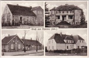 17291 Damme (Grünow/Uckermark), u.a. Bahnhof, ca. 1930