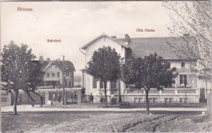 14728 Rhinow, Bahnhof, Villa Haake, ca. 1910