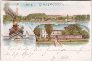 19063 Schwerin-Zippendorf, Pension, Farblitho, ca. 1895