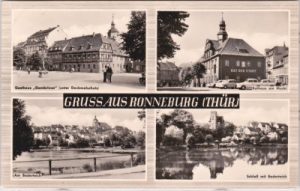 07580 Ronneburg (Thüringen), u.a. Gasthaus Gambrinus, ca. 1965