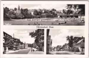 07629 Hermsdorf/Thüringen, u.a. Freibad, ca. 1955