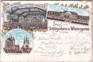 99096 Erfurt, Schützenhaus, Farblitho, ca. 1895