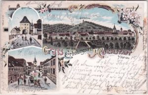63477 Hochstadt (Maintal), u.a. Straßenansicht, Farblitho, ca. 1895