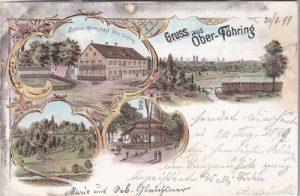 81925 München-Oberföhring, Schloss-Wirtschaft, Farblitho, ca. 1895