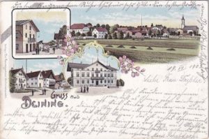 92364 Deining, u.a. Straßenansicht, Farblitho, ca. 1900