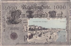 18609 Binz auf Rügen, Reichsbanknote, Strand, ca. 1905