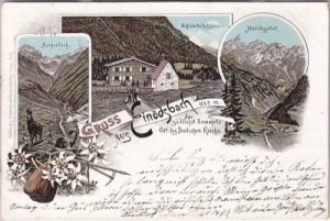 87561 Einödsbach (Oberstdorf im Allgäu), Farblitho, ca. 1895