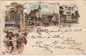 Krems an der Donau, Farblitho, ca. 1895