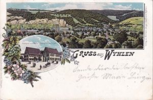 79639 Wyhlen (Grenzach-Wyhlen), Gasthaus, Farblitho, ca. 1900
