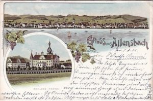 78476 Allensbach am Bodensee, Schloss Hegne, Farblitho, ca. 1900
