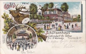 14169 Berlin-Zehlendorf, Schützenhaus, Farblitho, ca. 1900