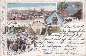 95028 Hof (Saale), Winterlitho, Farblitho, ca. 1900
