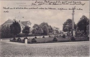 17166 Teterow, Wilhelmsplatz, Kriegerdenkmal, ca. 1910