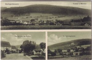 74722 Heiligenbeuern (Buchen/Odenwald), Straßenansicht, ca. 1920