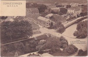 78166 Donaueschingen, Luftaufnahme, Hotel Schützen, ca. 1900